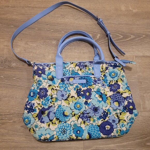 Vera Bradley Blue Floral Purse - Picture 1 of 6